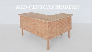 How To Build an LShaped Executive Desk  DIY Woodworking [upl. by Sumerlin]