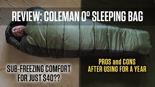 Winter Camping on a Budget Coleman 0° Sleeping Bag Review [upl. by Westley]