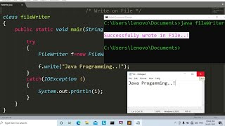 java program to write into a file  Learn Coding [upl. by Florenza]