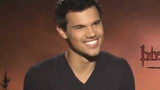 Taylor Lautner Junket Interview Breaking Dawn Part 1 [upl. by Lesnah]