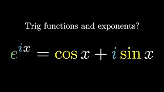 Why do trig functions appear in Eulers formula [upl. by Teyut]