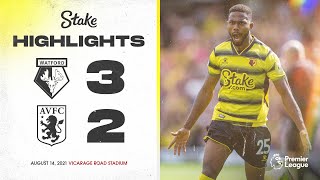 Dennis Sarr amp Cucho GOALS  Watford 32 Aston Villa  Extended Highlights [upl. by Eeloj606]