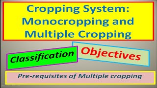 Cropping system Monocropping and Multiple Cropping [upl. by Htidirem681]