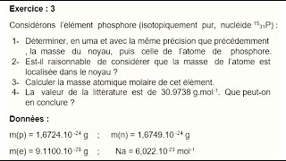 Exercice  3 Atomistique [upl. by Noella]