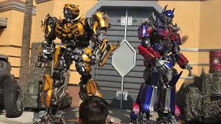 Transformers Bumblebee and Optimus Prime meet Samuel [upl. by Ellard]