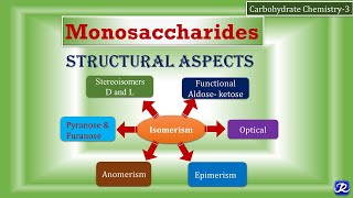 3 Monosaccharides Structural aspects amp Isomerism  Carbohydrate Chemistry3  Biochemistry [upl. by Hawken]