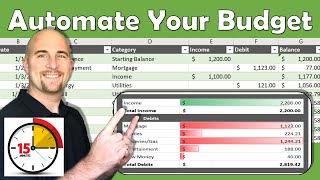 Excel Budget Template  Automate your budget in 15 minutes [upl. by Blancha]