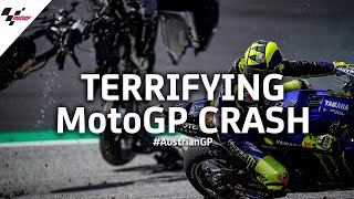 Terrifying MotoGP™ crash from every angle  AustrianGP 2020 [upl. by Arral]