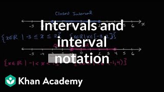 Intervals and interval notation  Functions  Algebra I  Khan Academy [upl. by Reed]