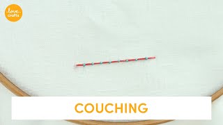 Couching  Embroidery Stitches [upl. by Nealey824]