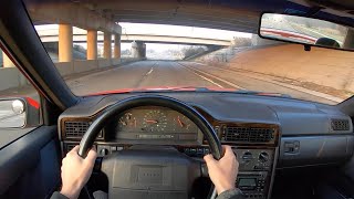 1997 Volvo 850 R 5Speed Manual  POV Sunrise Drive Binaural Audio [upl. by Albertson]