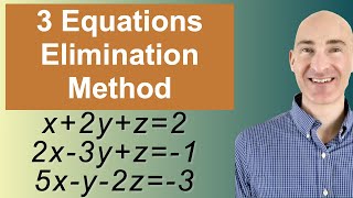 Solving Systems of 3 Equations Elimination [upl. by Knute]