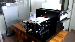 Smallest UV Printer A4 Mini LED UV Flatbed Printer Support White ink Printing [upl. by Schnorr]