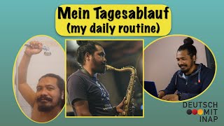 Mein Tagesablauf  my daily routine  kurzer Film  short movie  A1A2 [upl. by Tnarud47]