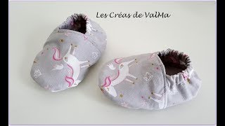 Chaussons pour bébé  facile débutant  Tuto couture ValMa Créas [upl. by Kramnhoj]