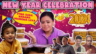 New Year Celebration 🥳🎉  Bharti Singh  Haarsh Limbachiyaa  Golla [upl. by Neraa]