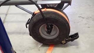 ADD AIR to tubeless tire WITH THIS EASY TRICK Flat tire on moving dolly [upl. by Yve]