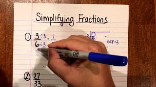 Simplifying Fractions Using Greatest Common Factor [upl. by Maddox]