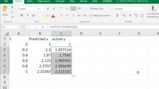 Eulers Method in Excel [upl. by Adnael]