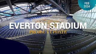 EVERTON STADIUM  LATEST FOOTAGE [upl. by Alaekim457]