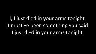 Hidden Citizens  I Just Died In Your Arms Tonight Lyrics [upl. by Les]