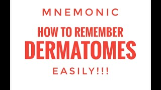 How to remember Dermatomes easily [upl. by Gass]