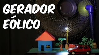 MINIGERADOR EÓLICO  transforme vento em energia elétrica [upl. by Neerom732]