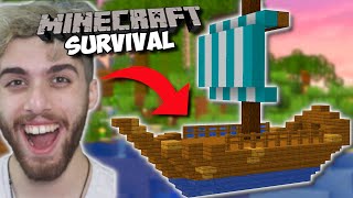 I Built A PIRATE SHIP In Minecraft Survival Ep 251 [upl. by Mariano100]