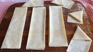 How To Make Samosa PastryPattiStripsPurWrapsSheetsA New Technique Easy amp Crispy [upl. by Carver]