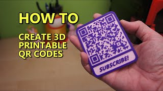 How to create 3D printable QR codes [upl. by Mayhs]