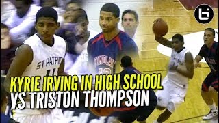 Kyrie Irving EPIC High School Game Vs Triston Thompson amp Corey Joseph Brings The SAUCE [upl. by Acirrehs]