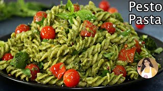 Pasta in Pesto Sauce  How To Make Pesto Pasta  Creamy Pesto Pasta [upl. by Osei]