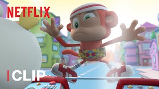 Catching the Runaway Van 🚚 Chico Bon Bon Monkey with a Tool Belt  Netflix Jr [upl. by Annoel]