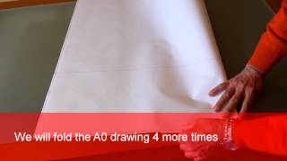 How to fold A0 drawing to A4 [upl. by Epoillac]