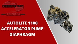 Autolite 1100 Replace Accelerator Pump Diaphragm [upl. by Naasar]