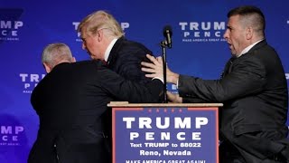 Donald Trump rushed off stage during rally in Nevada [upl. by Rihat]