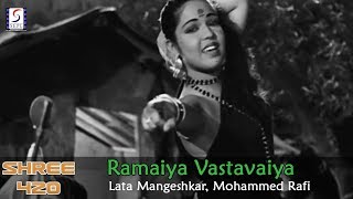 Ramaiya Vastavaiya  Lata Mangeshkar Mohammed Rafi  Shree 420  Raj Kapoor Nargis [upl. by Marcie505]