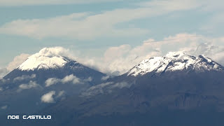 Volcanes Popocatepetl e Iztaccihuatl  Vista despegando del AICM CIUDAD DE MEXICO [upl. by Elyl]