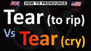 How to Pronounce TEAR Vs TEAR [upl. by Cioban895]