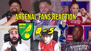 ARSENAL FANS REACTION TO NORWICH 0  5 TOTTENHAM  FANS CHANNEL [upl. by Boland148]