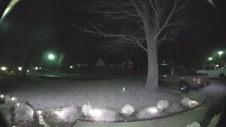 Mysterious floating orb sets off doorbell camera [upl. by Enneira]