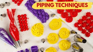 Piping 1O1  MUST Have Piping Nozzles  Piping Designs amp Techniques How to Fill amp Hold a Piping Bag [upl. by Noyr998]