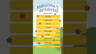 Ameliorate  Vocabulary Builder  Caz Academy [upl. by Lam104]