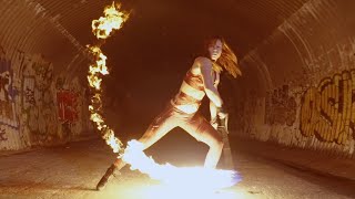 Underground Fire Rope Dart Dance Performance All One Take [upl. by Azaleah]