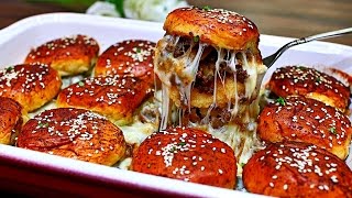 French Onion Beef Sliders Recipe  Cheesy Beef Sliders [upl. by Lindsley]