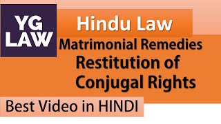 Restitution of Conjugal Rights  Family Law [upl. by Edrea]