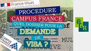 CAMPUS FRANCE  Dossier de demande de visa [upl. by Fonseca]