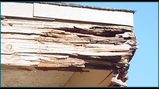 Repairing Rotten Fascia On A House  THE HANDYMAN [upl. by Ahsienal]