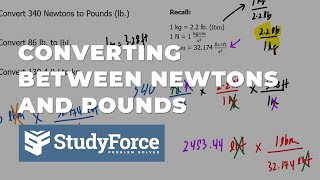 Convert Between Newtons and Pounds lbm lbf [upl. by Simonette123]