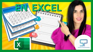 ✅ Crea tu CALENDARIO AGENDA en Excel 👉 sin macros paso a paso [upl. by Iznyl]